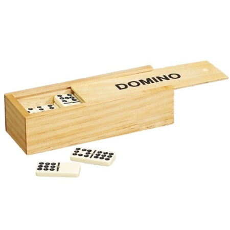 DOMINO W DREWNIANYM PUDEŁKU